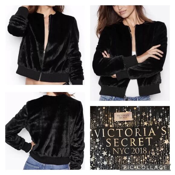 Victoria secrets 2018 fashion show faux fur jacket limited edition size small - Picture 1 of 12